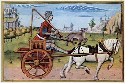 Marte en un tanque - basado en una iluminación del siglo XV de (after) French School