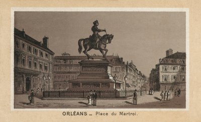 Orleans: Place du Martroi (litografía) de (after) French School