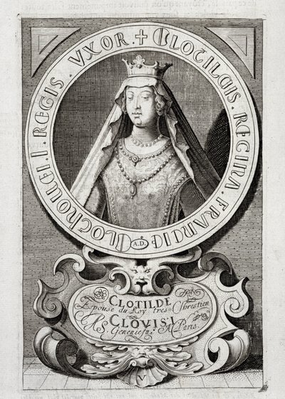 Retrato de la reina Clotilde de (after) French School