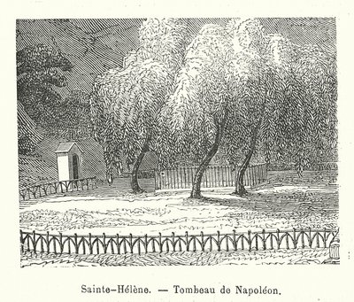 Sainte-Helene, tumba de Napoleón (grabado) de (after) French School