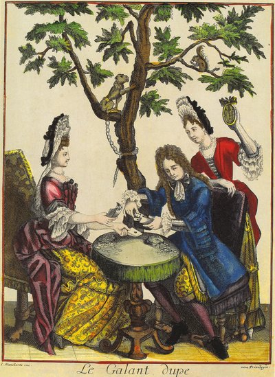The Gallant Dupe, grabado por Theodorus Danckerts (1663-1727) de (after) French School