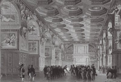 El Palacio de Fontainebleau (grabado) de (after) French School