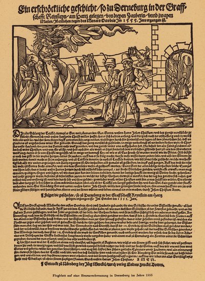 Quema de brujas en Derneburg, Alemania de (after) German School