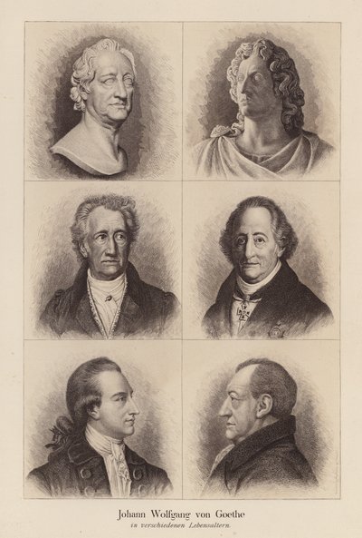 Johann Wolfgang von Goethe, poeta y dramaturgo alemán (litografía) de (after) German School