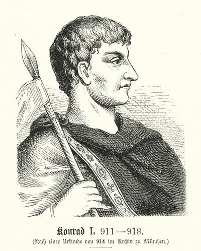 Konrad I, 881-918 (grabado) de (after) German School
