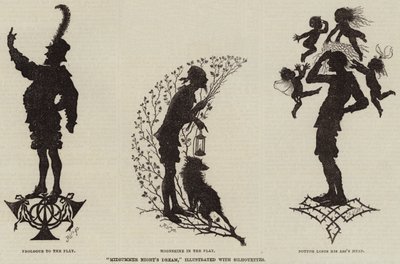 "Sueño de una noche de verano," ilustrado con siluetas de (after) German School