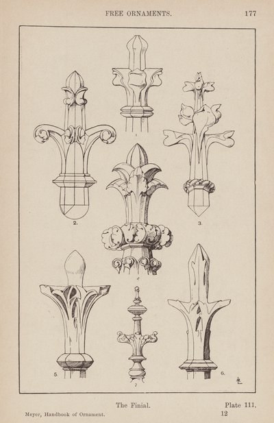 Adornos: Ornamentos libres, El remate (grabado) de (after) German School