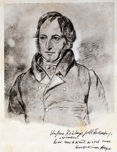 Retrato de Georg Wilhelm Friedrich Hegel (1770-1831), filósofo alemán e idealista. Grabado después de un dibujo de G. Hensel de (after) German School
