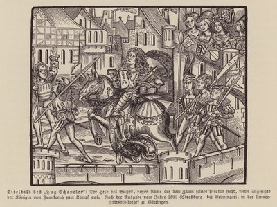 Escena de Hug Chapler, c1500 (grabado) de (after) German School