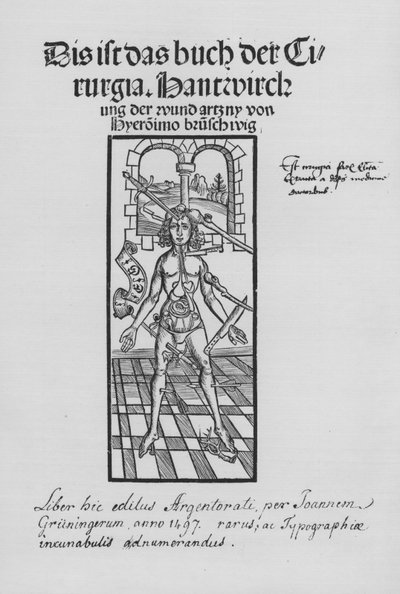 El libro de Cirugía de Hieronymus Brunschwig de (after) German School