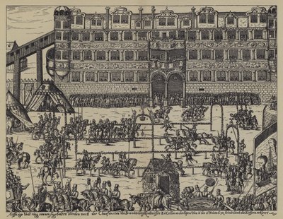 Torneo en celebración del bautizo de Segismundo, hijo de Juan Jorge, Elector de Brandeburgo, en el Castillo de Colln de (after) German School