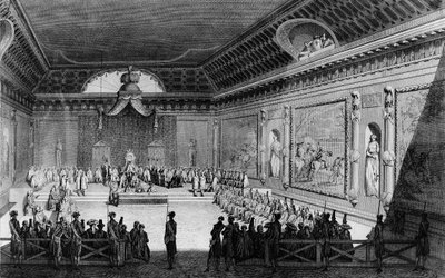 Inicio de la Revolución Francesa: Asamblea de notables celebrada en Versalles el 22 de febrero de (after) Girardet