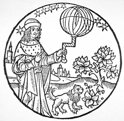 Retrato ideal de Aristóteles (384-322 a.C.), copia de una ilustración de 