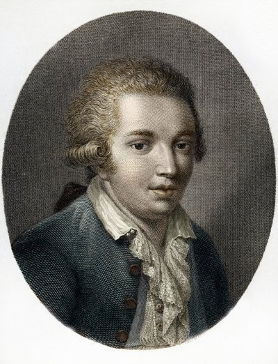 Retrato del compositor italiano Domenico Cimarosa (1749-1801) (Retrato de Domenico Cimarosa (1749-1801), compositor italiano) Colección particular de (after) Italian School
