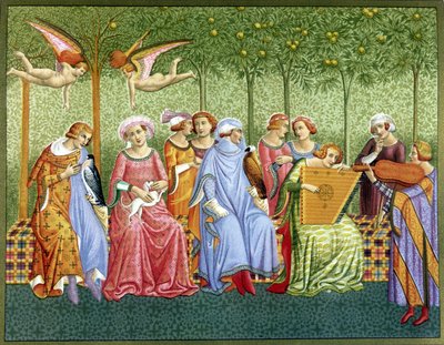 El sueño de la vida - fresco de Orcagna de (after) Italian School