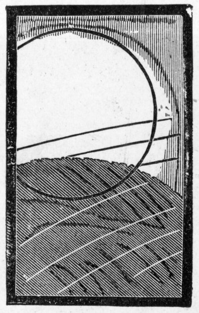 Carta de juego japonesa con imagen de la luna creciente de (after) Japanese School