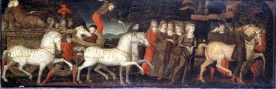 Procesión triunfal - panel de cassone de (attr. to) Master of Stratonice
