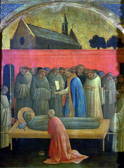 La muerte de San Francisco (óleo sobre tabla) de (c.1370 1425) Lorenzo Monaco