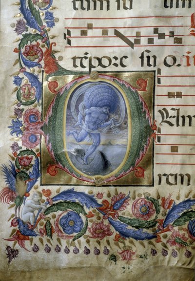 Página iluminada de un gradual de (c.1445 1527) Liberale da Verona