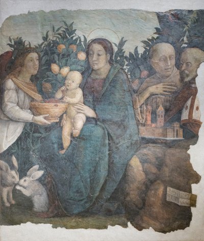 Virgen con el Niño y los santos Francisco y Quirino, conocida como Madonna dei limoni de (c.1489 1534) Correggio