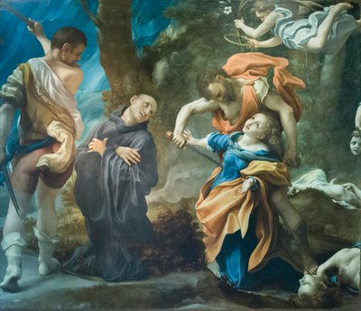 Martirio de san Placido, Flavia, Eutiquio y Victorino, c.1524 (óleo sobre lienzo) de (c.1489 1534) Correggio