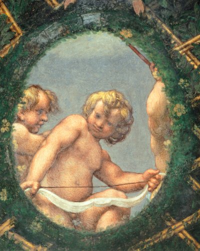 Ovate con querubines, fresco de Antonio Allegri Da Correggio, Cámara de la Abadesa, Monasterio de San Paolo, Parma, Italia de (c.1489 1534) Correggio