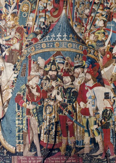 La guerra de Troya: La tienda de Aquiles, c.1470 (tapiz) de (fl.1450 75) Master of Coetivy