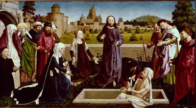 La Resurrección de Lázaro Pintura sobre madera del Maestro de Coetivy (Nicolas o Colas d