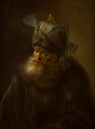 Retrato de un Hombre con Turbante de (follower of) Rembrandt Harmensz. van Rijn