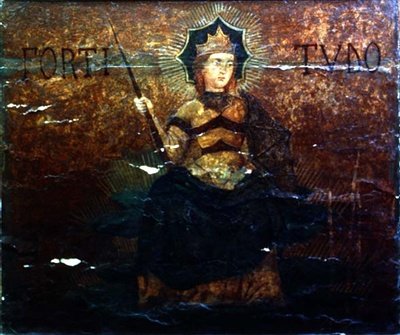 Alegoría de la Fortaleza, panel final de un cassone, c.1460-65 de (workshop of) Apollonio di Giovanni