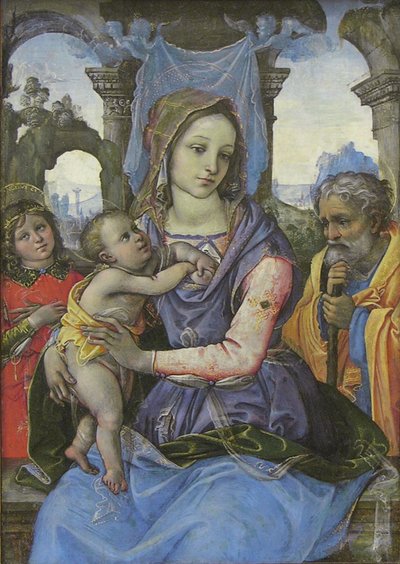Madonna y el Niño con San José y un ángel, c.1490 de 1476 1524 Capponi