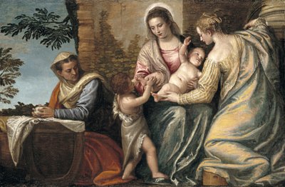 Madonna y Niño con Santa Isabel, el Infante San Juan Bautista y Santa Justina de Paolo Veronese
