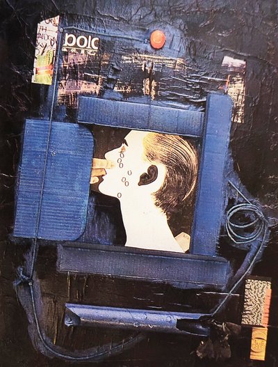 G. C. Riccardi, Sotto chiave, 1980, Técnica mixta sobre lienzo, 130x170, Italia. de Gian Carlo Riccardi