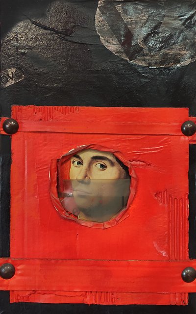 G. C. Riccardi, Breve corsa, 1986, Gemischte Technik, 60x80, Italien. de Gian Carlo Riccardi