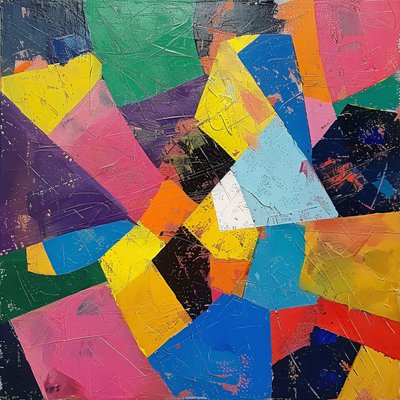Pintura acrílica de colores sobre lienzo para decoración de salón o dormitorio de F. Abderrahim