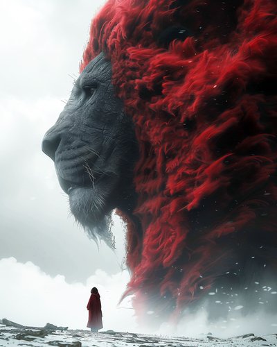 Lion  Man : fantástico diseño de póster para impresiones artísticas murales de F. Abderrahim