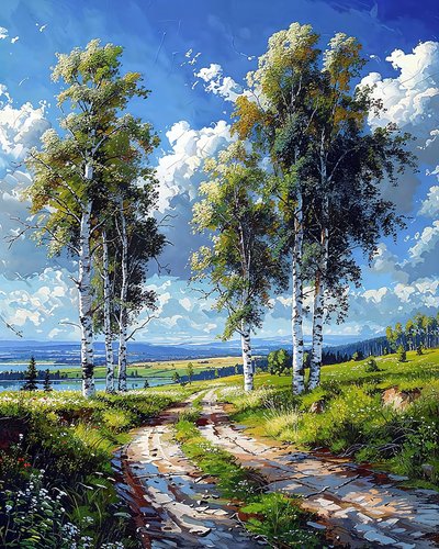 naturaleza y árboles Hermosa vista en un día soleado, impresiones en lienzo personalizadas de F. Abderrahim