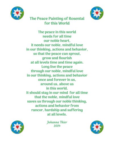 La pintura de paz de Rosental para este mundo de Johanna Thier