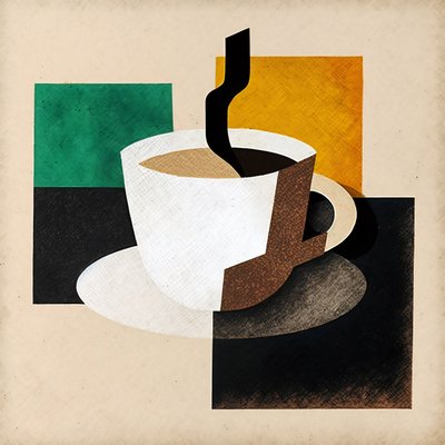 Café Boho, Arte Minimalista, Decoración de cocina, Impresión en lienzo enmarcado bajo demanda de F. Abderrahim