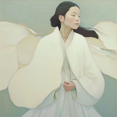 Mujer japonesa con Kimono tradicional, Impresiones en lienzo personalizadas de F. Abderrahim