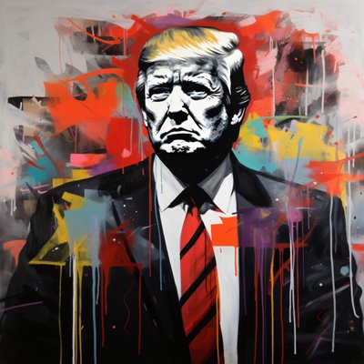 Donald trump graffiti y arte callejero dibujo, en línea, póster impresiones de calidad de F. Abderrahim