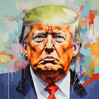 Donald Trump Lienzo Pintura al óleo de impresión, enmarcado Madera impresiones de arte de la pared de F. Abderrahim