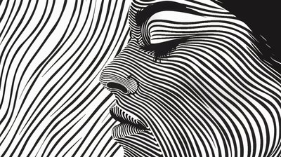 Estilo minimalista de una sola línea, rostro de mujer, decoración de pared | impresión bajo demanda de F. Abderrahim