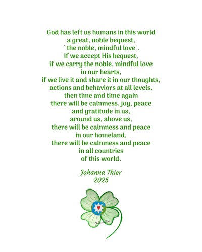 El amor noble y consciente une y trae la paz a este mundo de Johanna Thier