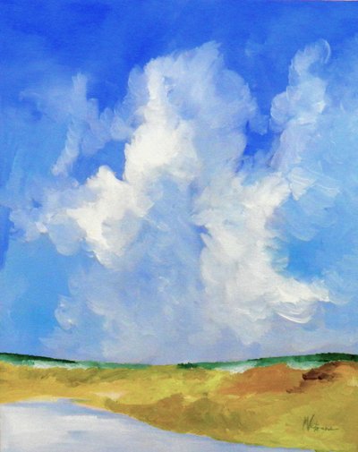 Nubes sobre el lago de M. Vet