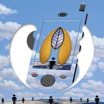 "...seit ein Gespräch wir sind..." (aus der Serie Skyphone) de Alexander Eibach