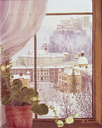 Vista desde la ventana de Nonntal con la fortaleza de Regine Dapra