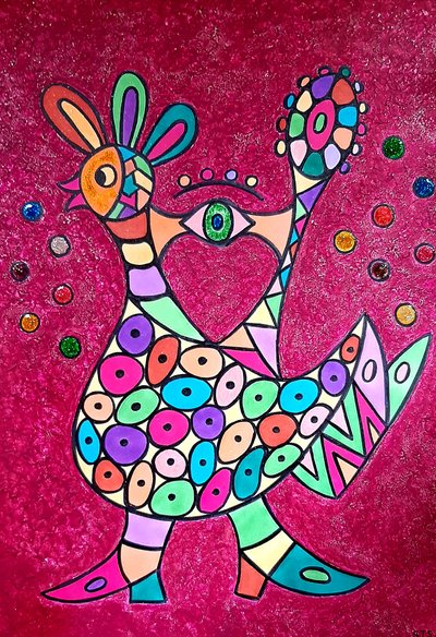 Botas de pollo que ven de Steffi_Seiler_Art