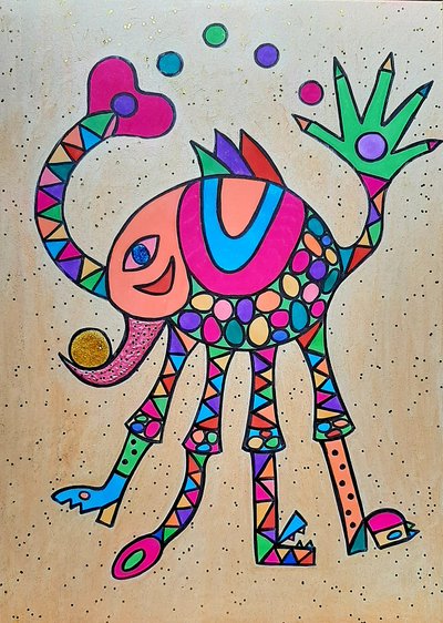 Cerdo jirafa de Steffi_Seiler_Art