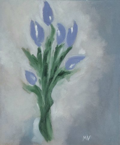Tulipanes lilas de M. Vet